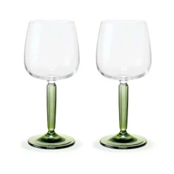 Hammershøi wittewijnglas 35 cl 2-pack, Doorzichtig-groen