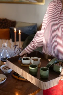 Hanna dienblad groot 40x55 cm, Donkerbruin