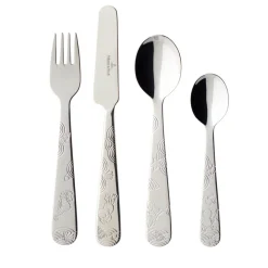 Happy as a Bear kinderbestek 4-delig, Roestvrij staal