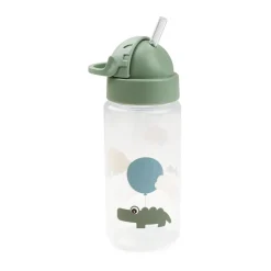 Happy Clouds fles met rietje, Green