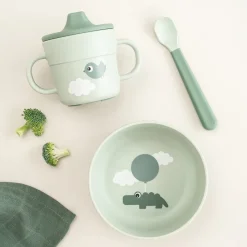 Happy Clouds foodie first meal serviesset 3-delig, Green