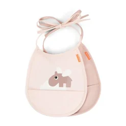 Happy Clouds Tiny slabbetje 2-pack, Powder