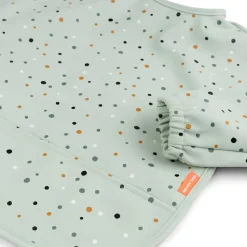 Happy Dots slabbetje met mouw, Groen
