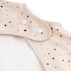 Happy Dots slabbetje met mouw, Poeder