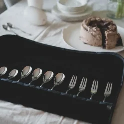 Hardanger bestekrol voor dessertbestek, Zwart