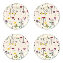 Herbarium glasonderzetter Ø11 cm 4-pack, Off-white