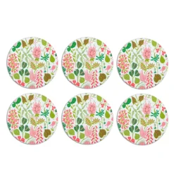 Herbarium onderzetters 6-pack, roze