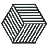 Hexagon pannenonderzetter, zwart
