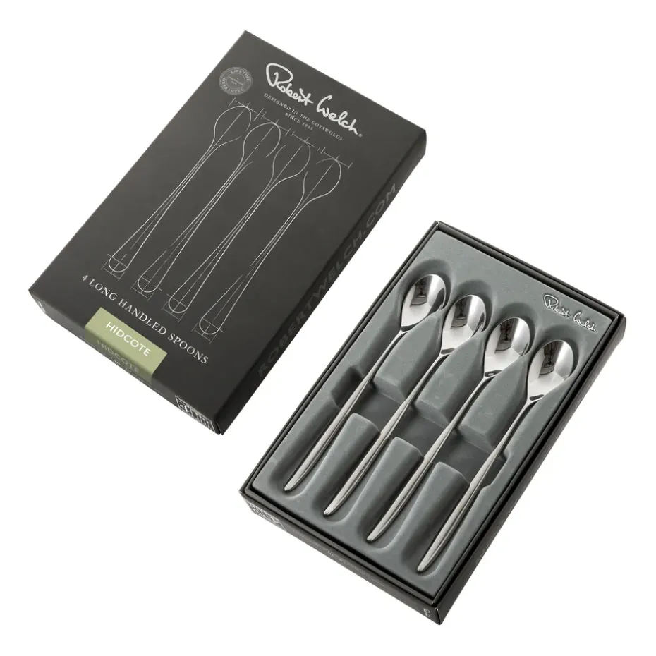 Hidcote Bright lattelepel 4-pack, Roestvrij staal