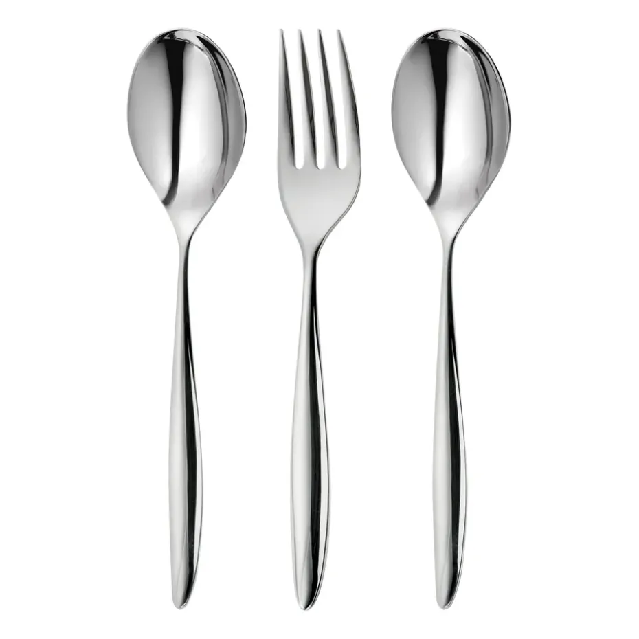 Hidcote Bright serveerbestek 3-delig, Roestvrij staal