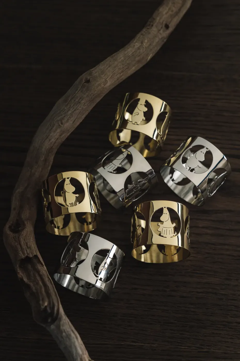 Hilke X Moomin servetringen Moominmamma 2-pack, Messing