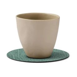 Hippo onderzetter (glazen) circle, pastelgroen