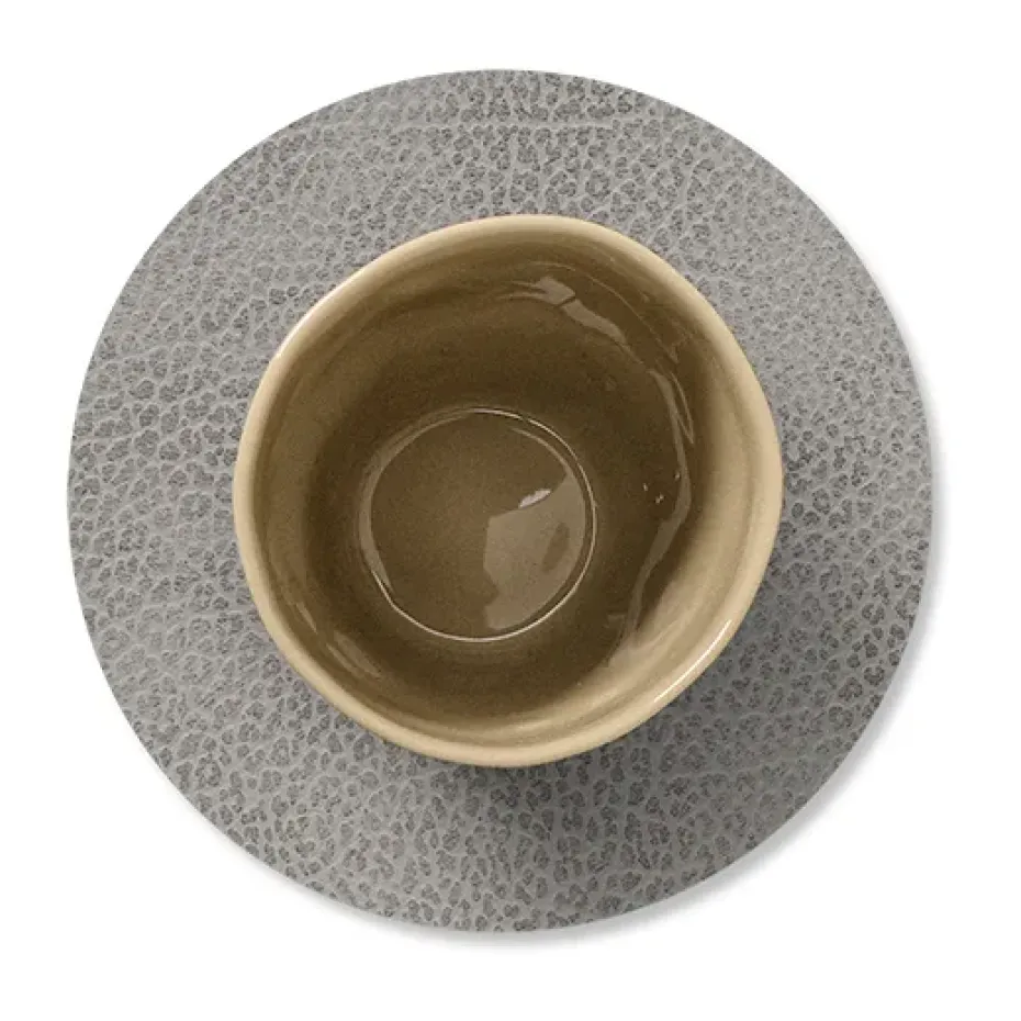 Hippo onderzetter (glazen) circle, antraciet