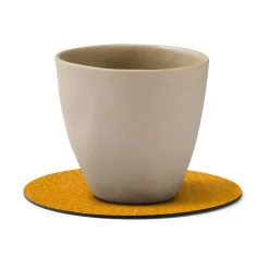 Hippo onderzetter (glazen) circle, curry