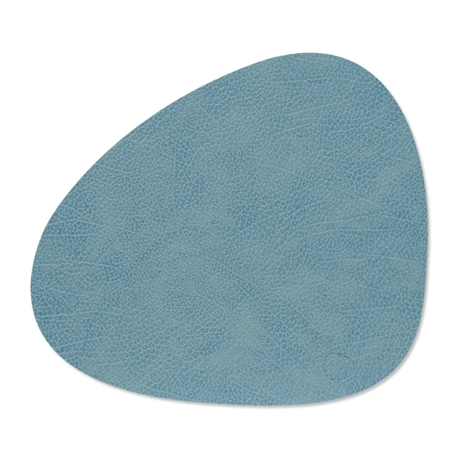 Hippo placemat curve M, Light blue