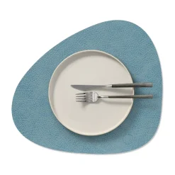 Hippo placemat curve M, Light blue