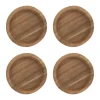 Hollow onderzetters Ø9 cm 4-pack, Acacia