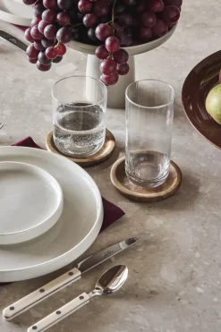 Hollow onderzetters Ø9 cm 4-pack, Acacia