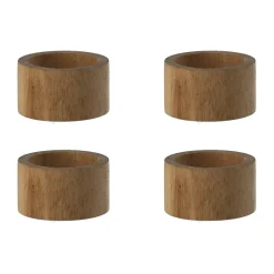 Hollow servetring Ø5 cm 4-pack, Acacia