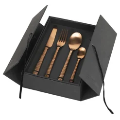 Hune bestek 16-delig, Copper hammered