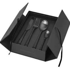 Hune bestekset 4-delig, Titanium matzwart