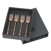 Hune taartvork 4-pack, titanium espresso