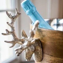 Huntsman wijnkoeler hert mangohout, 20 cm