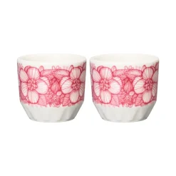 Huvila eierdop 2-pack, Roze-wit