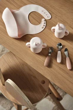 Idun beker met rietje siliconen 120 ml, Blush