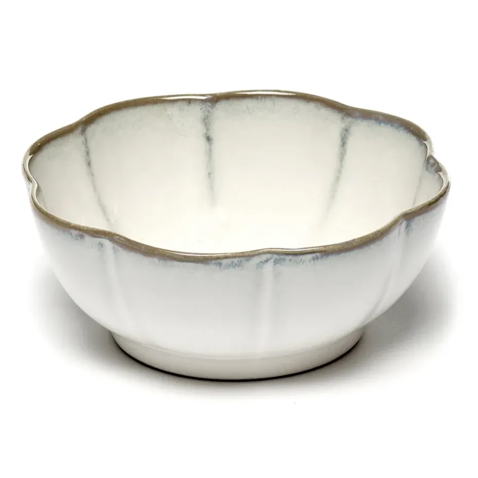 Inku geribbelde kom XL Ø15 cm, White