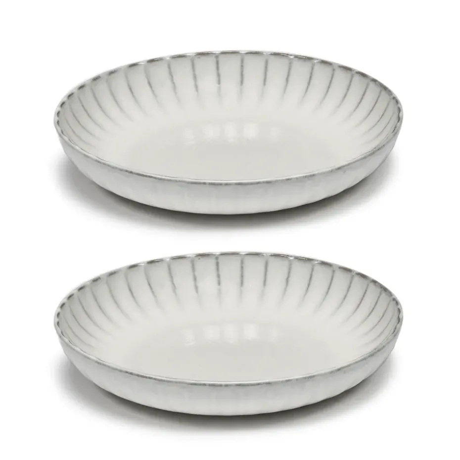 Inku high bord M Ø21 cm 2-pack, White