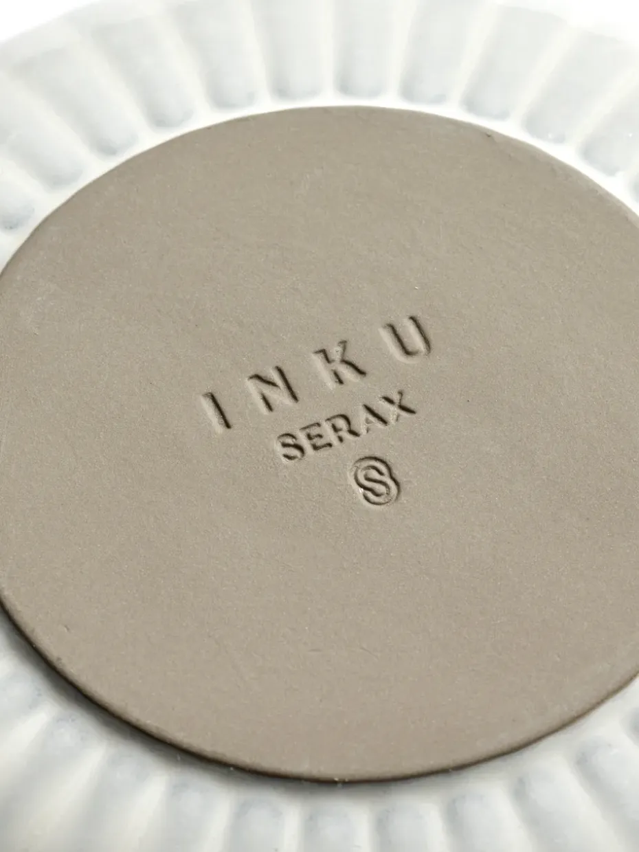 Inku high bord M Ø21 cm 2-pack, White