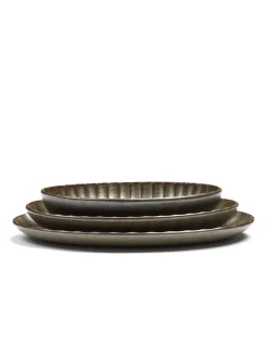 Inku ovale serveerschaal S 13x19 cm, Green