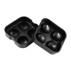 Isha ronde ijsblokjesvorm 4 st., Zwart