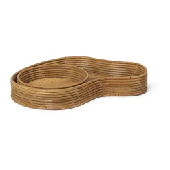 Isola dienbladen 2-delig, Natural Stained