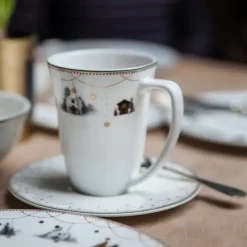 Julemorgen schotel voor 30 cl. kop, wit