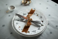 Julemorgen tafellaken, Wit-groen, 140x340 cm