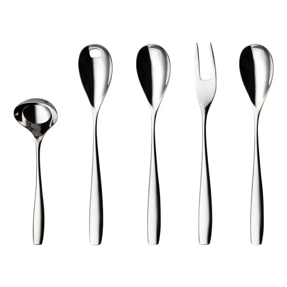 Julie serveerset 5-delig, Roestvrij staal