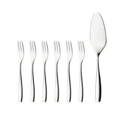 Julie taartset 7-delig, Roestvrij staal