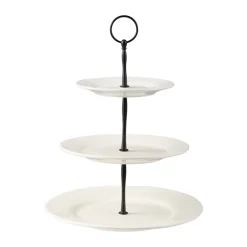 Kafi etagère 3 lagen porselein, Wit
