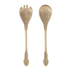 Kalima saladebestek 2-delig, Messing