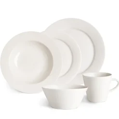 Kalk klein bord 21 cm 4-pak, wit