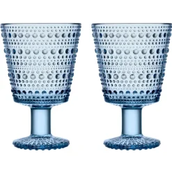 Kastehelmi glas op voet 26cl 2-pack, Aqua