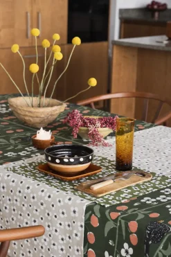 Kersenboomtuin tafelkleed, Donkergroen, 145x250 cm