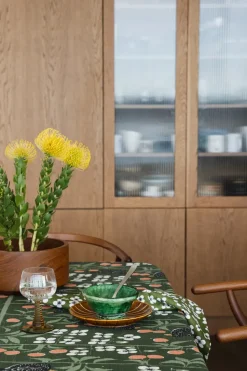 Kersenboomtuin tafelkleed, Donkergroen, 145x250 cm