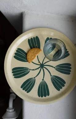 Krans dienblad Ø31 cm, Yellow-green