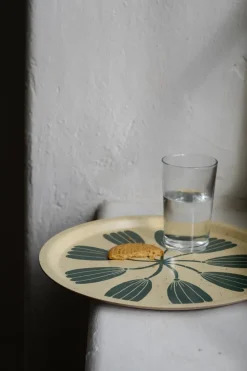 Krans dienblad Ø31 cm, Yellow-green