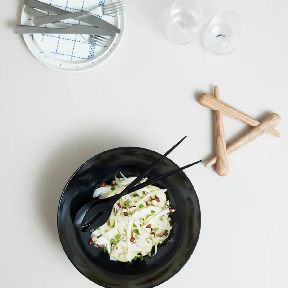 Krenit saladebestek, zwart