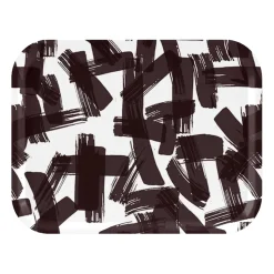 Kryss dienblad 28x36 cm, Black-white