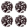 Kryss glasonderzetter Ø11 cm 4-pack, Black-white